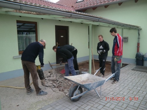 Baumaßnahme am Sportheim